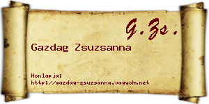 Gazdag Zsuzsanna névjegykártya